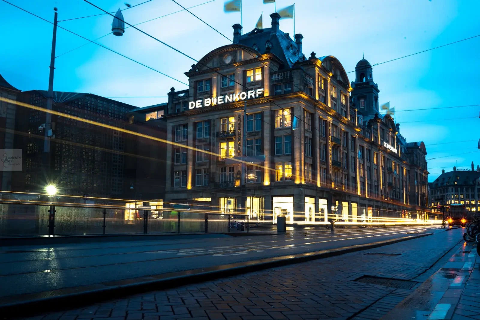 City building at dusk